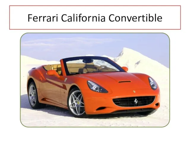 Ferrari California Convertible