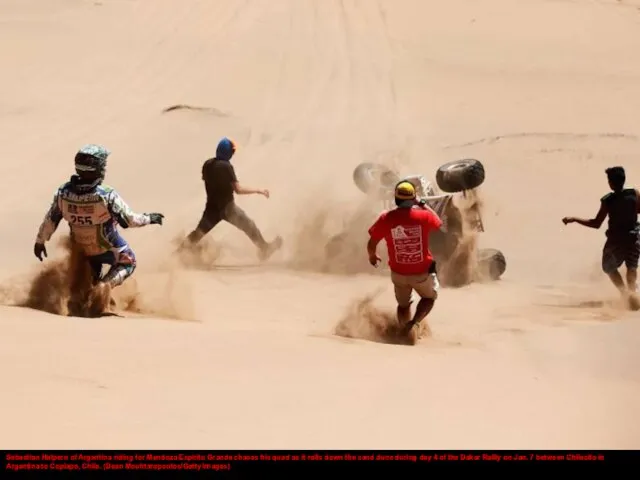 Sebastian Halpern of Argentina riding for Mendoza Espiritu Grande chases his quad