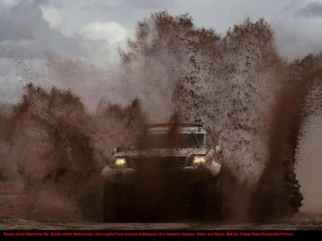 Toyota driver Bernhard Ten Brinke of the Netherlands and co-pilot Tom Colsoul