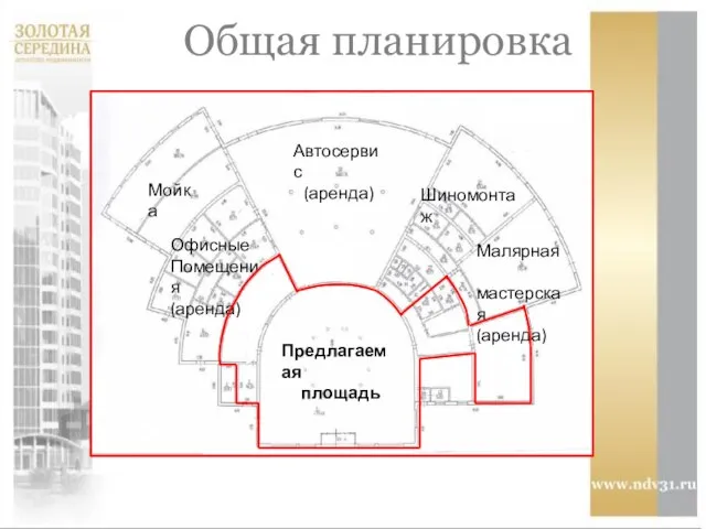 Общая планировка Торговый зал Торговый зал Склад 2 Склад 1 Кухня Коридор