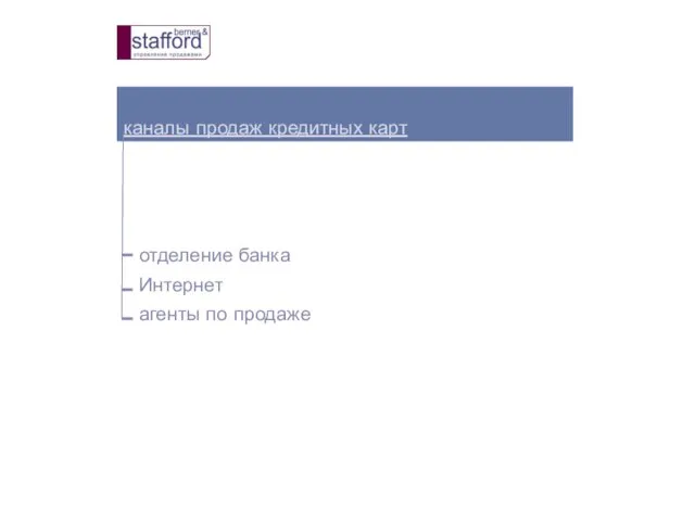 каналы продаж кредитных карт отделение банка Интернет агенты по продаже