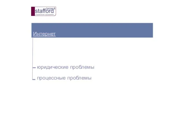 Интернет юридические проблемы процессные проблемы