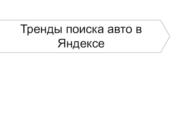 Тренды поиска авто в Яндексе