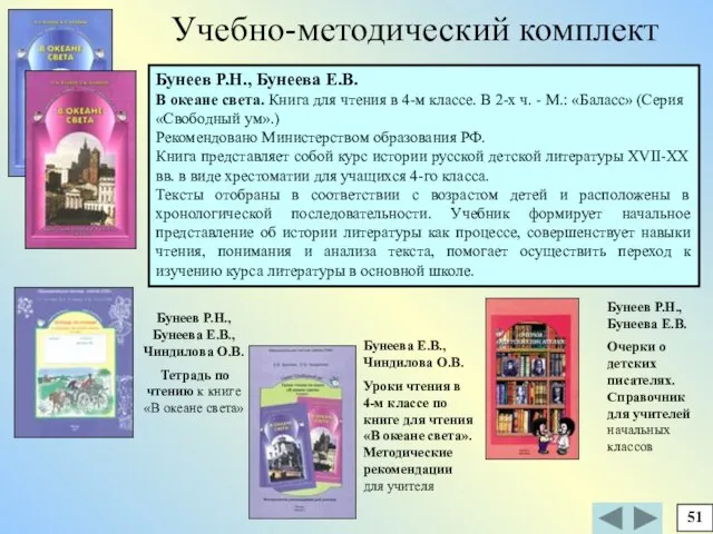 51 Учебно-методический комплект Бунеев Р.Н., Бунеева Е.В. В океане света. Книга для