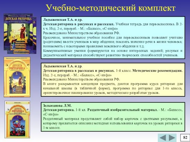 Ладыженская Т.А. и др. Детская риторика в рассказах и рисунках. 1-й класс.
