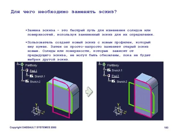 Для чего необходимо заменять эскиз? Замена эскиза – это быстрый путь для