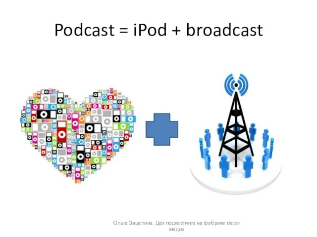 Podcast = iPod + broadcast Ольга Зацепина, Цех подкастинга на фабрике масс-медиа