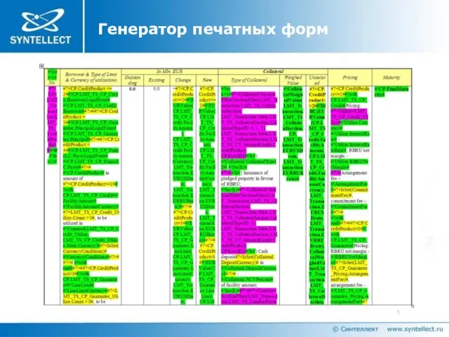 Генератор печатных форм