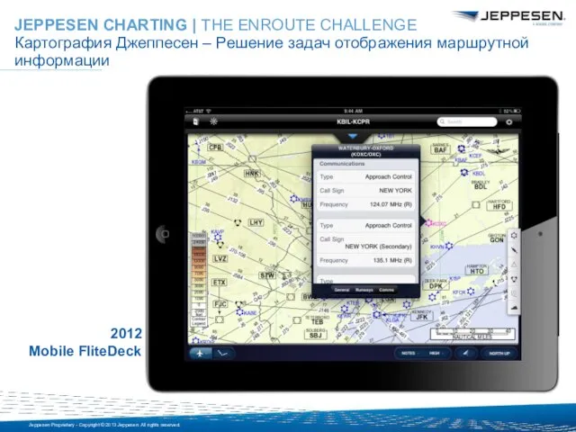 2012 Mobile FliteDeck JEPPESEN CHARTING | THE ENROUTE CHALLENGE Картография Джеппесен –