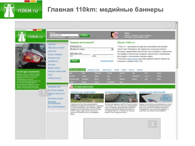 Главная 110km: медийные баннеры