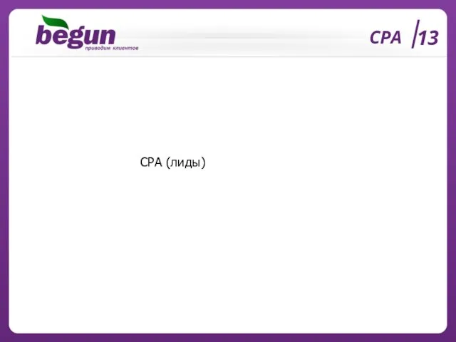 CPA 13 CPA (лиды)