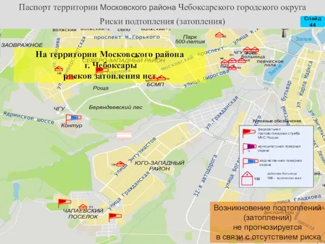 Паспорт территории Московского района Чебоксарского городского округа Чувашской Республики Риски подтопления (затопления)