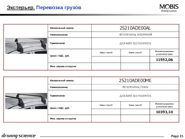 Экстерьер. Перевозка грузов