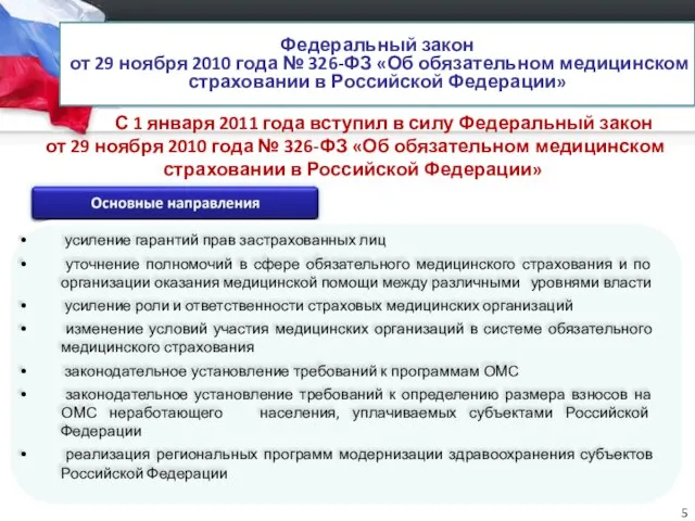 С 1 января 2011 года вступил в силу Федеральный закон от 29