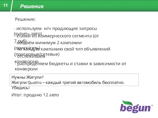 Решение - создаём минимум 2 кампании (поиск/сеть) Решение: - на каждую кампанию