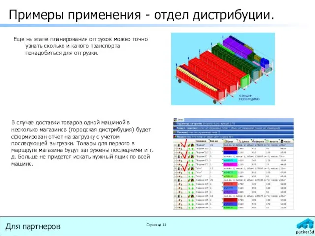 Еще на этапе планирования отгрузок можно точно узнать сколько и какого транспорта