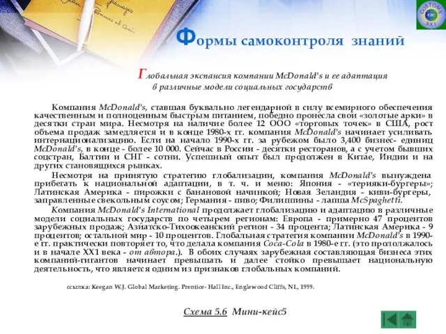 Глобальная экспансия компании McDonald's и ее адаптация в различные модели социальных государств