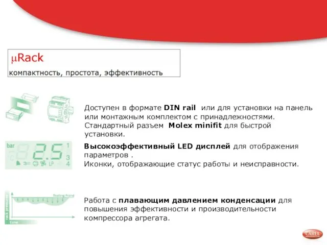 Доступен в формате DIN rail или для установки на панель или монтажным