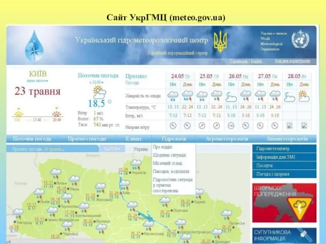Сайт УкрГМЦ (meteo.gov.ua)