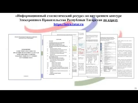 «Информационный статистический ресурс» во внутреннем контуре Электронного Правительства Республики Татарстан по адресу https://intra.tatar.ru