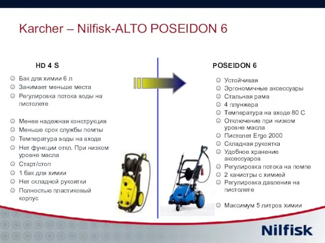 Karcher – Nilfisk-ALTO POSEIDON 6 Бак для химии 6 л Занимает меньше