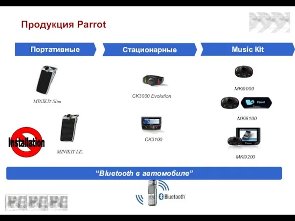 Портативные Стационарные Мusic Кit “Bluetooth в автомобиле” MKi9000 MKi9100 MKi9200 MINIKIT LE.