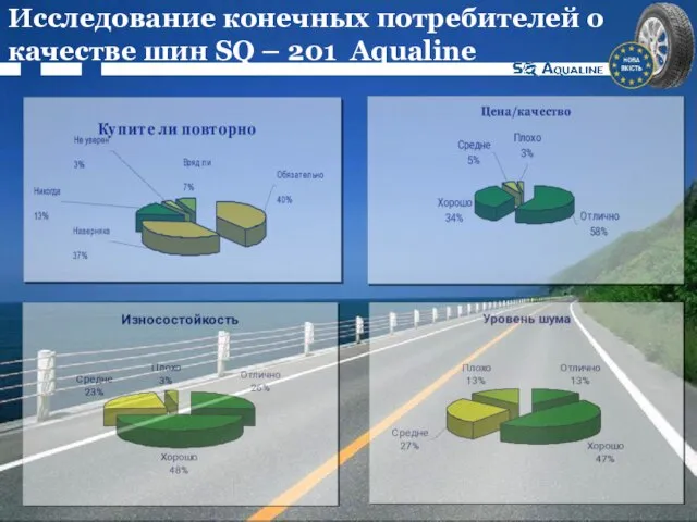 Исследование конечных потребителей о качестве шин SQ – 201 Aqualine