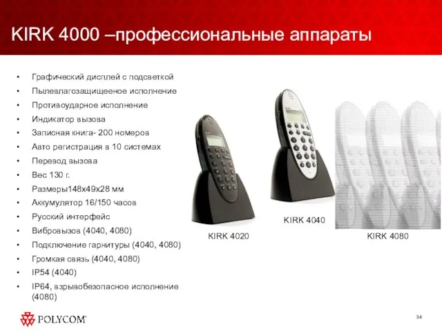 KIRK 4000 –профессиональные аппараты KIRK 4020 KIRK 4040 KIRK 4080 Графический дисплей