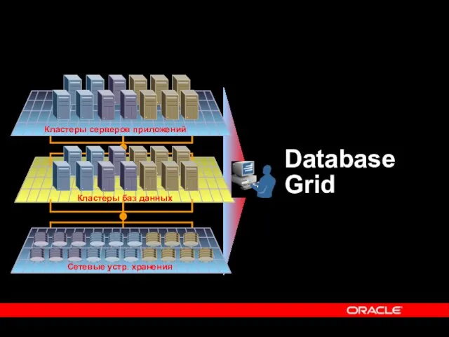 Database Grid Кластеры серверов приложений Кластеры баз данных Сетевые устр. хранения