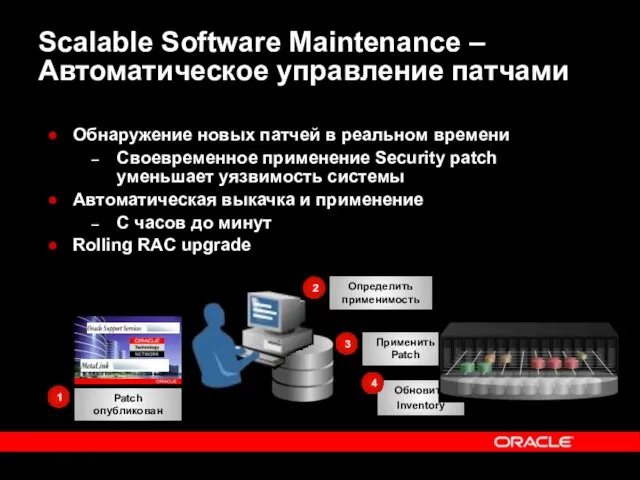 Scalable Software Maintenance – Автоматическое управление патчами Обнаружение новых патчей в реальном