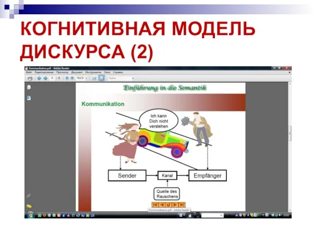 КОГНИТИВНАЯ МОДЕЛЬ ДИСКУРСА (2)