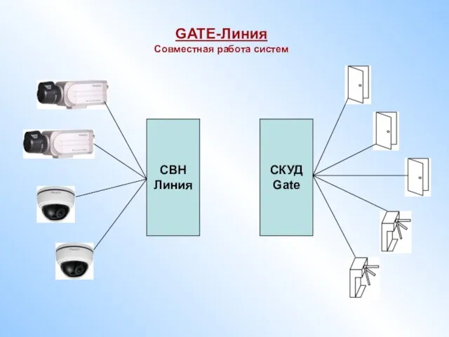 СВН Линия СКУД Gate GATE-Линия Совместная работа систем