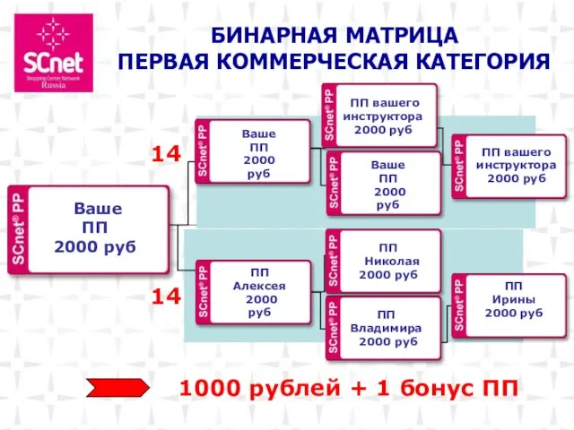14 14 1000 рублей + 1 бонус ПП Ваше ПП 2000 руб‏