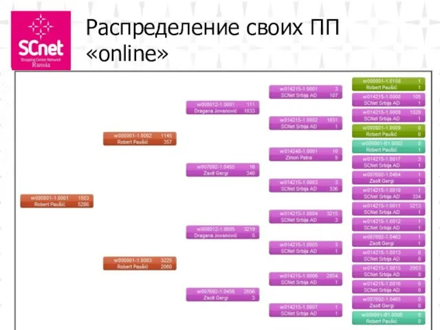 Распределение своих ПП «online»