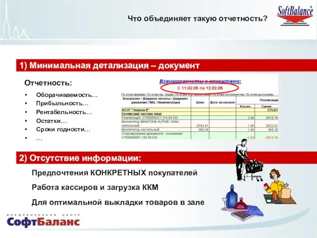 Отчетность: Оборачиваемость… Прибыльность… Рентабельность… Остатки… Сроки годности… … Что объединяет такую отчетность?