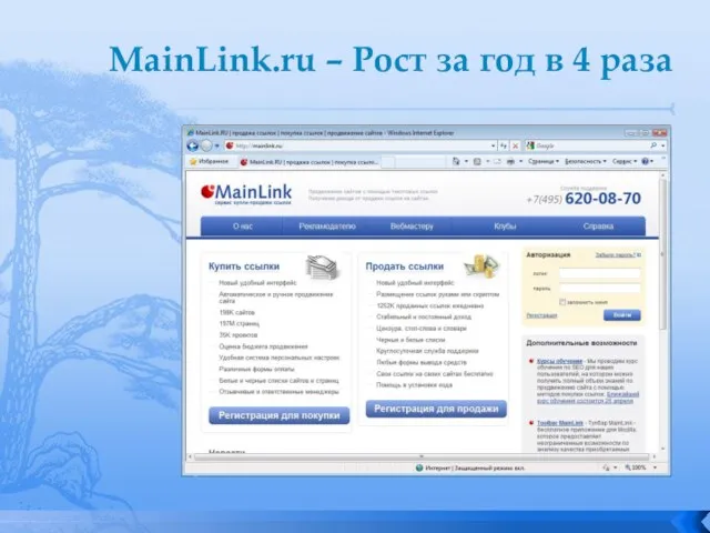 MainLink.ru – Рост за год в 4 раза