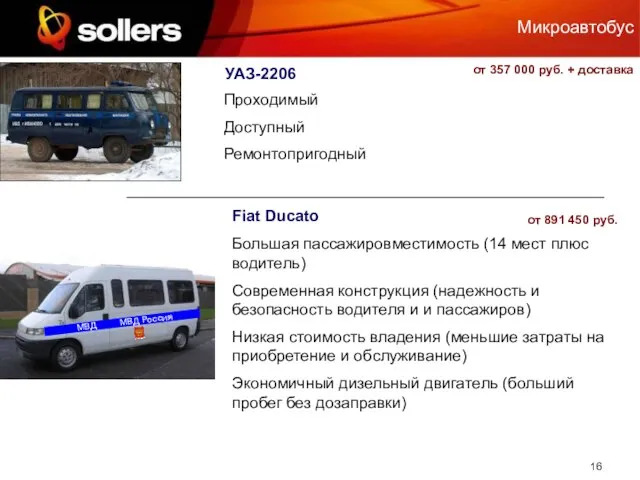 Микроавтобус УАЗ-2206 Fiat Ducato Проходимый Доступный Ремонтопригодный МВД Россия МВД Большая пассажировместимость