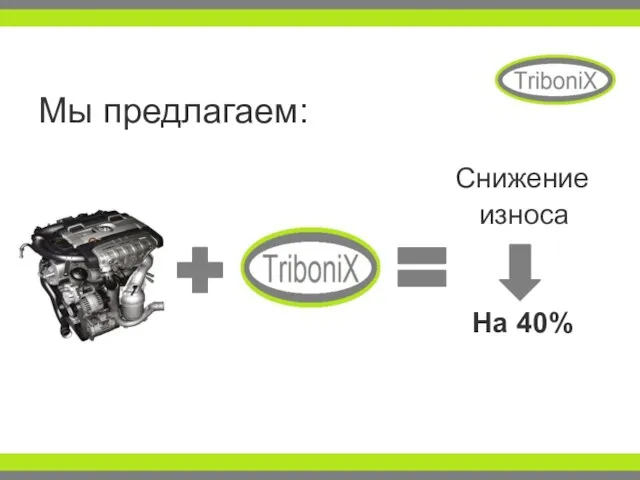 Мы предлагаем: Снижение износа На 40%