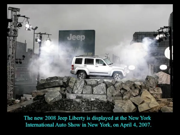 The new 2008 Jeep Liberty is displayed at the New York International