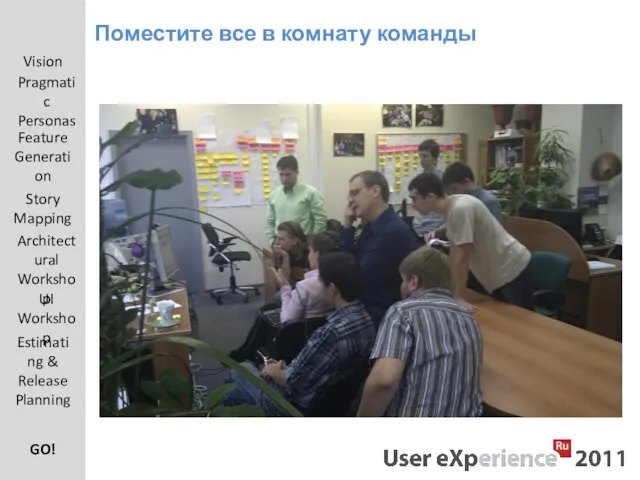 Поместите все в комнату команды