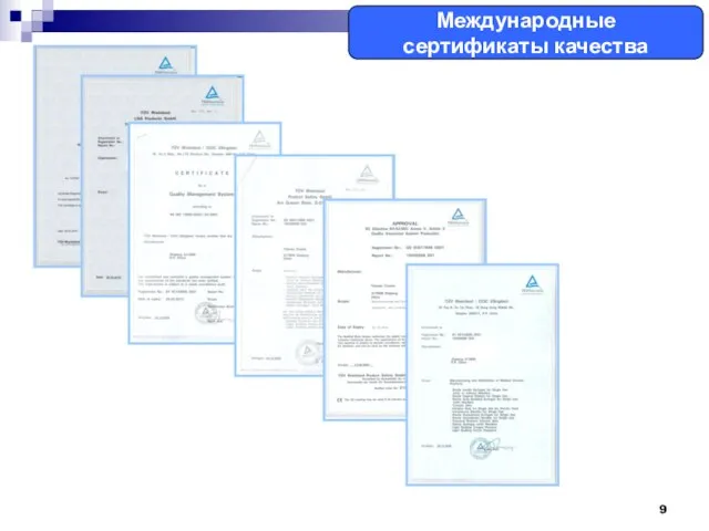 Международные сертификаты качества