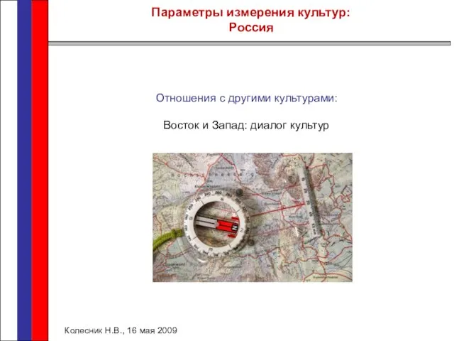 Параметры измерения культур: Россия Колесник Н.В., 16 мая 2009 Отношения с другими