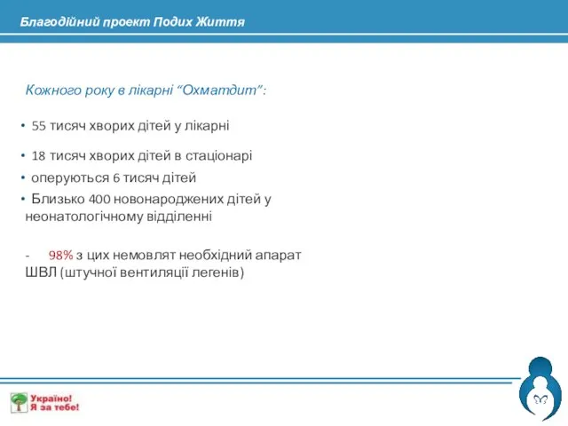 Кожного року в лікарні “Охматдит”: 55 тисяч хворих дітей у лікарні 18