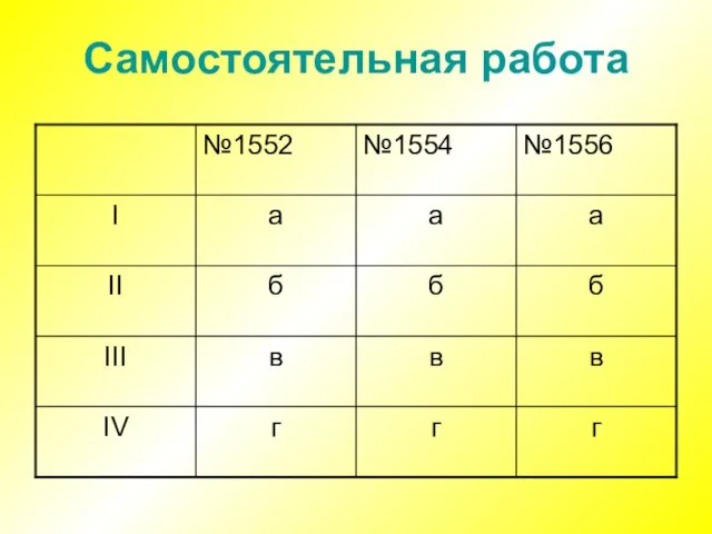 Самостоятельная работа