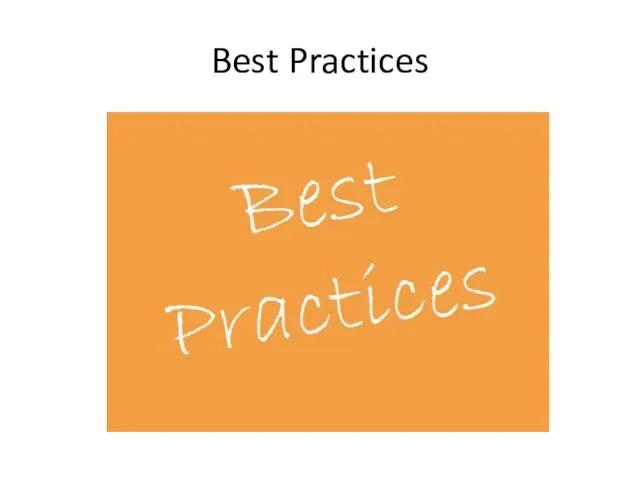 Best Practices