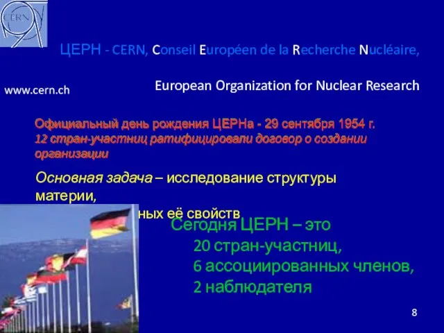 ЦЕРН - CERN, Conseil Européen de la Recherche Nucléaire, European Organization for