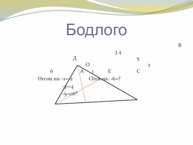 Бодлого В 3 4 Д 5 О 2 6 А 1 Е