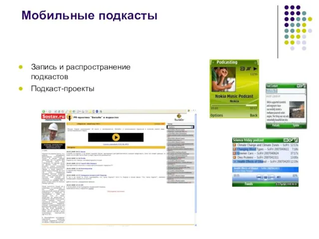 Мобильные подкасты Запись и распространение подкастов Подкаст-проекты