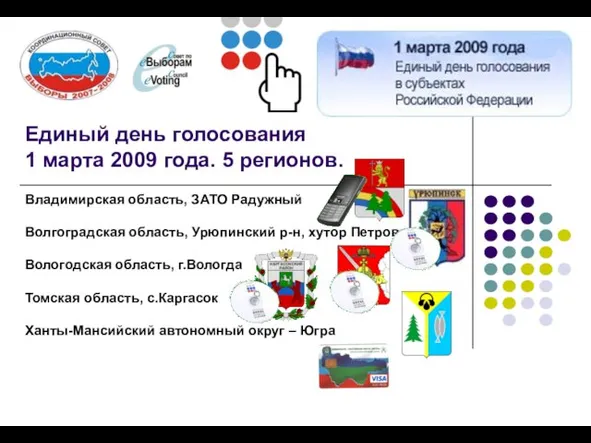 Единый день голосования 1 марта 2009 года. 5 регионов. Владимирская область, ЗАТО