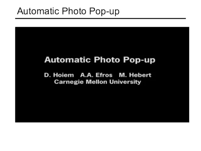 Automatic Photo Pop-up